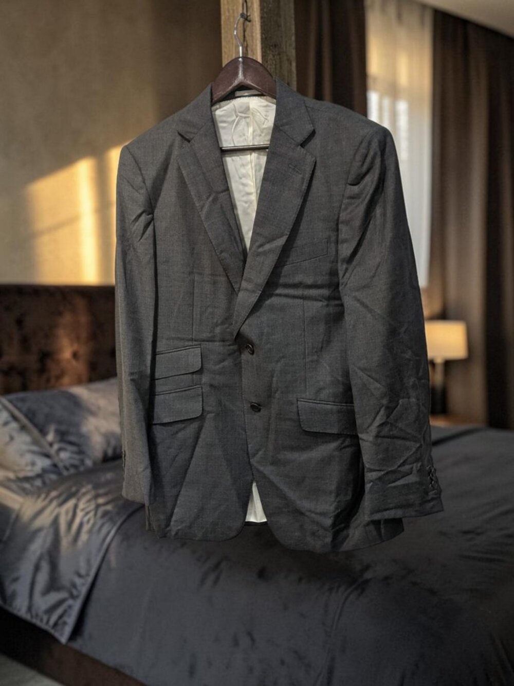 Alfred Dunhill Custom Charcoal/Gray Wool Suit Jacket size 50 / US 40 Pre-owned